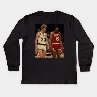 Larry Bird with Dr. J Kids Long Sleeve T-Shirt